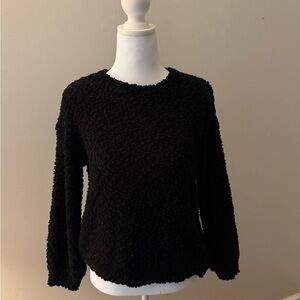 Hayden Girls Black Textured Sweater